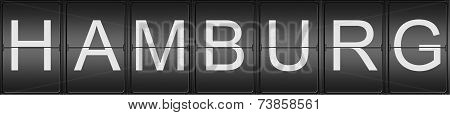 Hamburg Written In Mecanical Letters