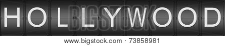 Hollywood Written In Mecanical Letters