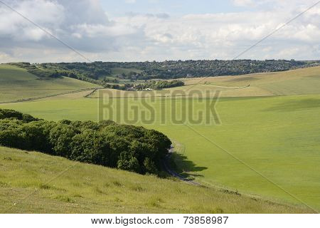 South Downs Countryside Near Eastbourne. England