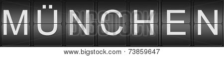 Munchen Written In Mecanical Letters