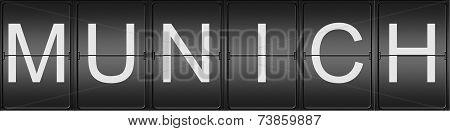 Munich Written In Mecanical Letters
