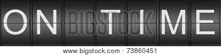 On Time Written In Mecanical Letters