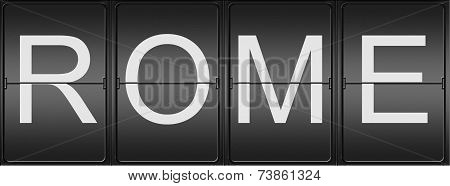 Rome Written In Mecanical Letters