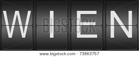 Wien Written In Mecanical Letters