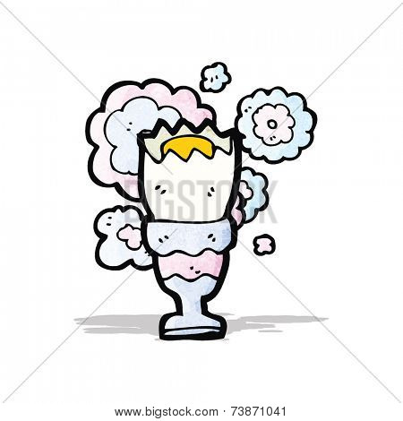cartoon egg in eggcup