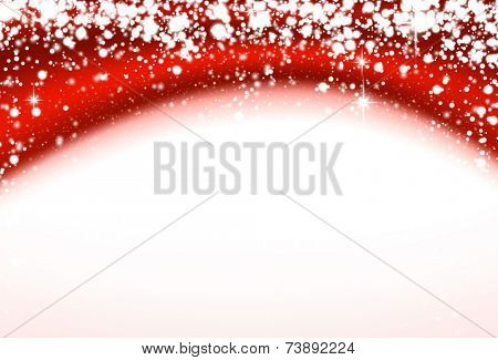Christmas wavy background. Winter sparkles over red silk textile. Vector eps10.