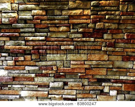 Colorful outdoor brick wall texture background