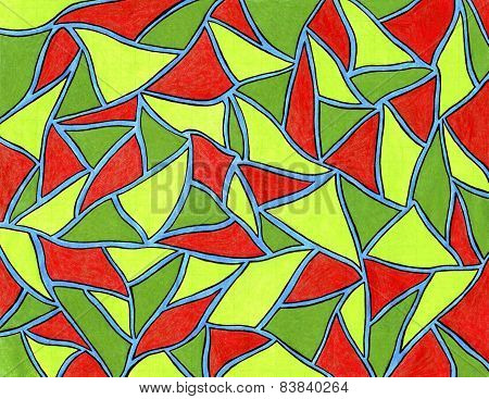 Colored polygons.