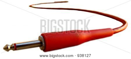 Czerwony kabel Jack gitara