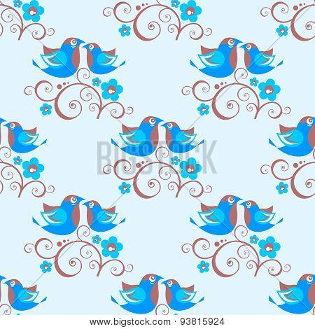 birds seamless pattern
