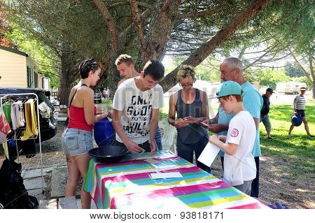 Treasure Hunt Organized In A French Campsite