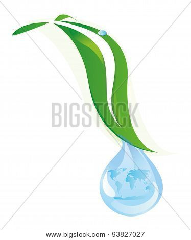 Leaf with drop
