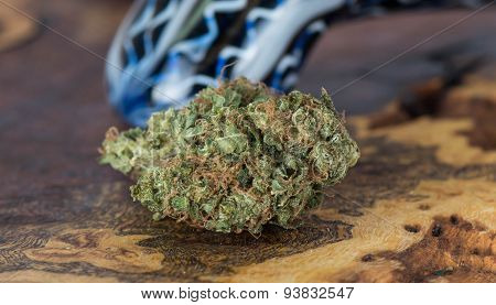 Macro of Blue Widow Medicinal Marijuana