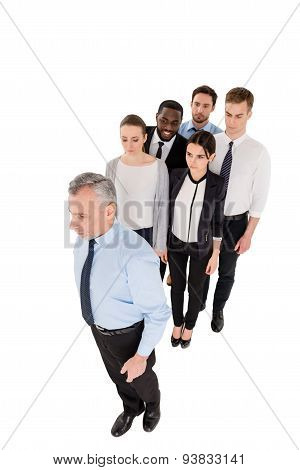 Concept for multi-ethnic business team