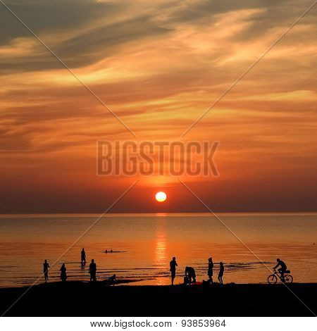 Sunset on the beach