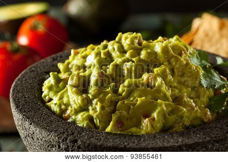 Homemade Fresh Guacamole And Chips
