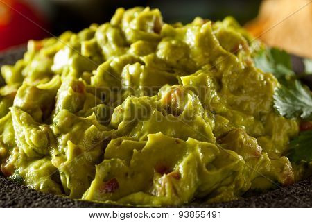 Homemade Fresh Guacamole And Chips