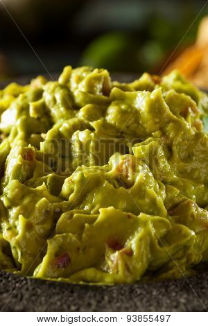 Homemade Fresh Guacamole And Chips