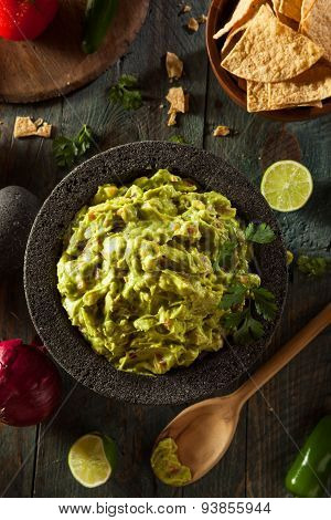 Homemade Fresh Guacamole And Chips