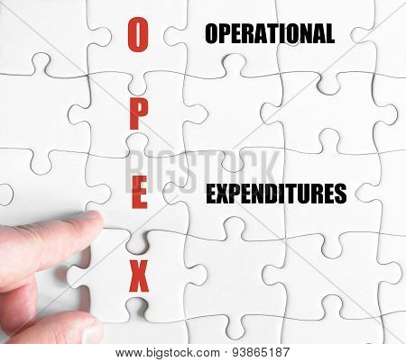 Last Puzzle Piece With Business Acronym Opex