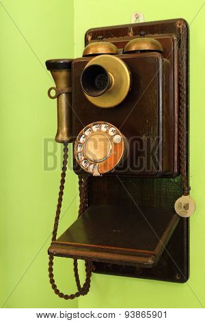 Classic Wood Telephone Hanging