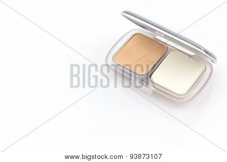Makeup Powder In White Case.