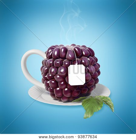 Blackberry tea cup