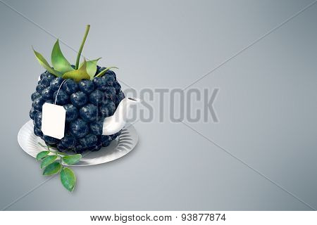 Blueberry tea cup