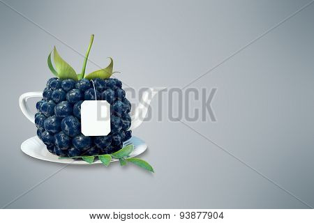Blueberry tea cup