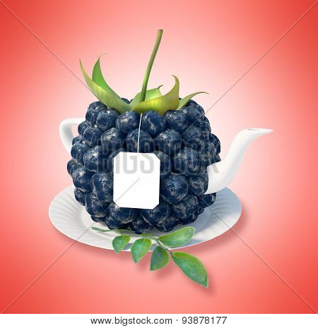 Blueberry tea cup