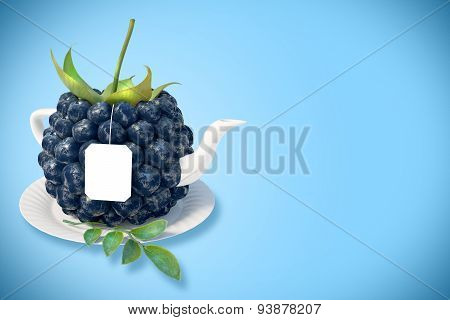 Blueberry tea cup