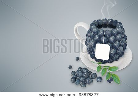 Blueberry tea cup