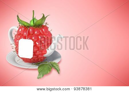 Raspberry tea cup