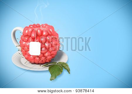 Raspberry tea cup