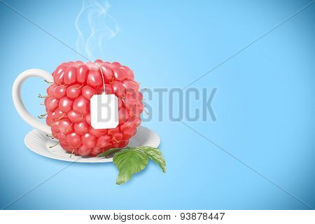 Raspberry tea cup
