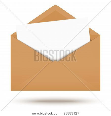 Colored Envelope With White Note