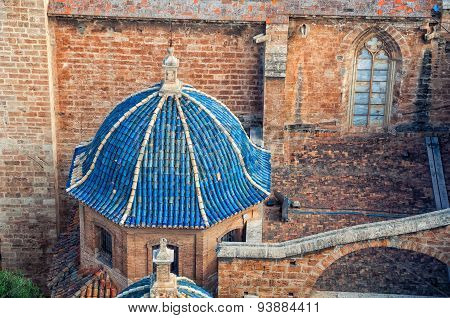 Domes Of Saint Mary Cathedral In Valencia, Spain