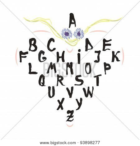 Upper case letters set.