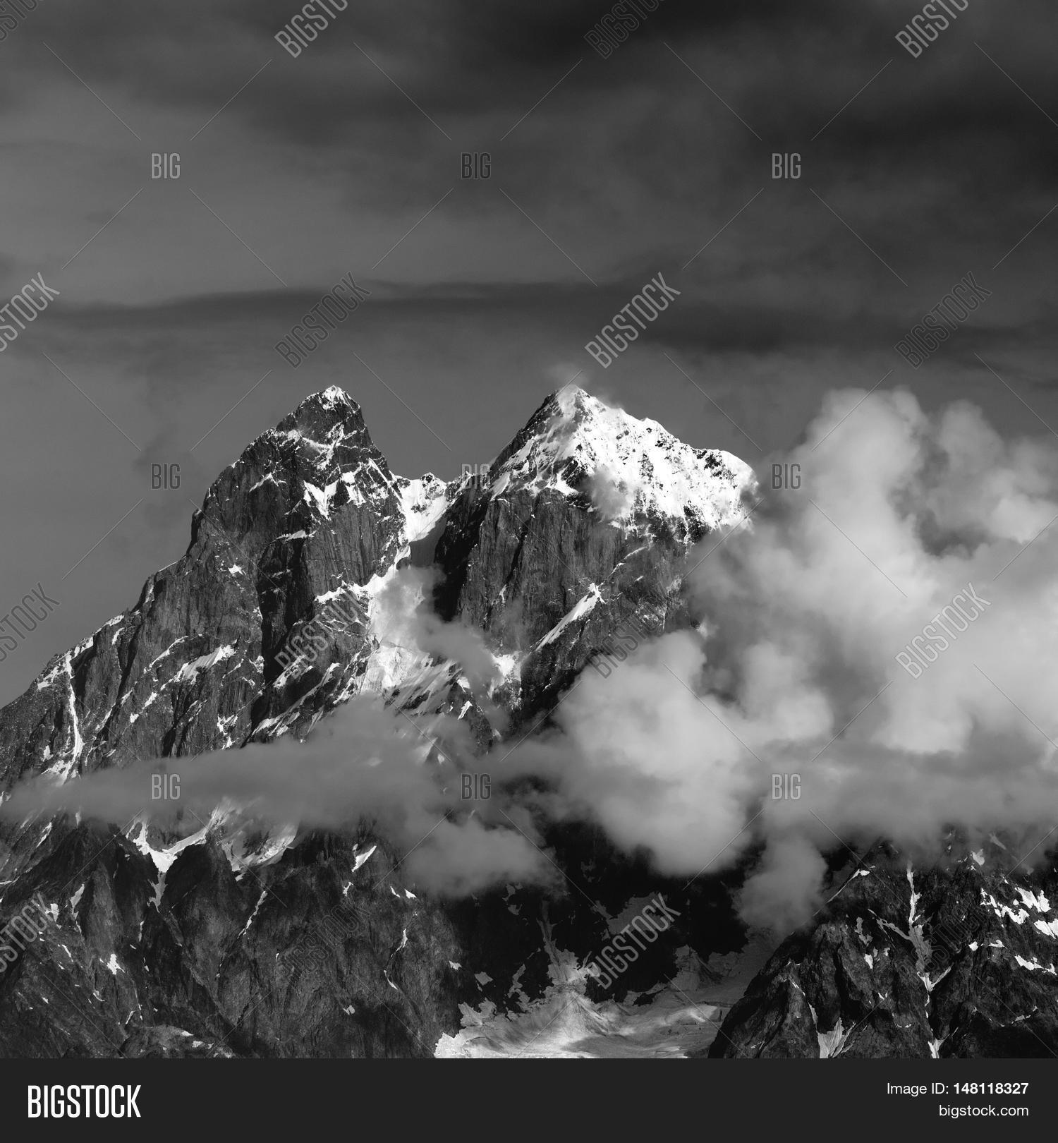 Black White View On Mt Image & Photo (Free Trial) Bigstock