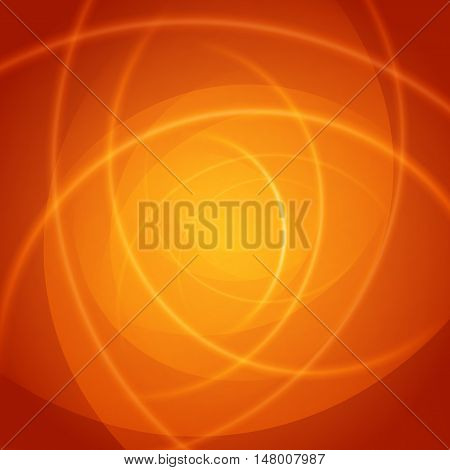 Smooth Light Orange Waves Lines Vector Abstract Background.