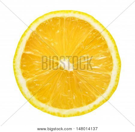 Lemon slice isolated on a white background