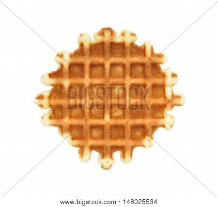 Sweet waffles isolated on the white background