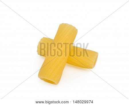 Heap of pasta isolated on white background