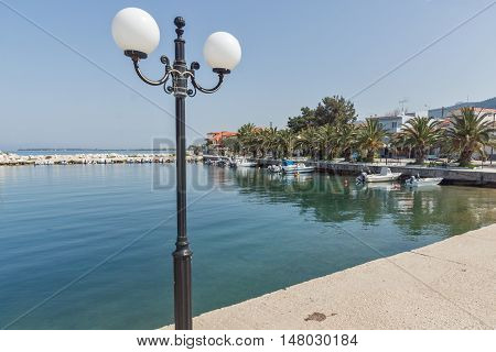 Panorama with Port of Skala Sotiros, Thassos island, East Macedonia and Thrace, Greece
