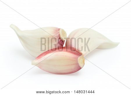 Fresh garlic isolated on the white background
