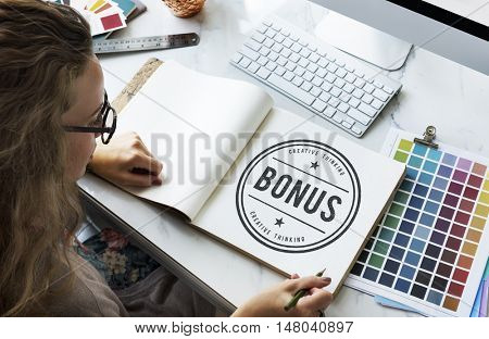 Bonus Special Extra Incentive Payment Reward Concept