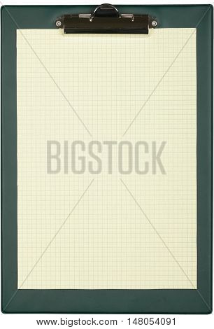 Paper board blank clip clipboard white background