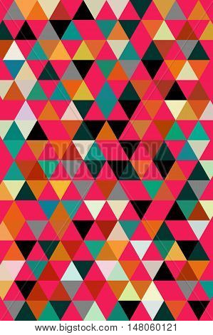 Cover bright abstract geometric background of triangles