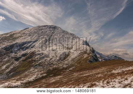 Beautiful autumn mountain landscape. The Tatra Mountains. Poland