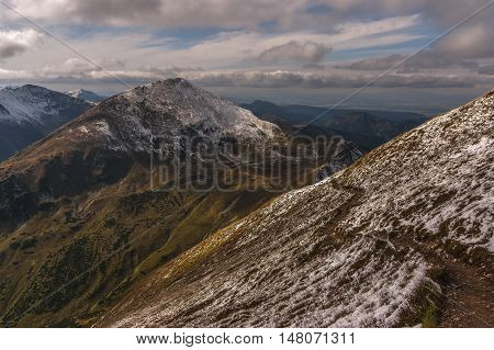 Beautiful autumn mountain landscape. The Tatra Mountains. Poland